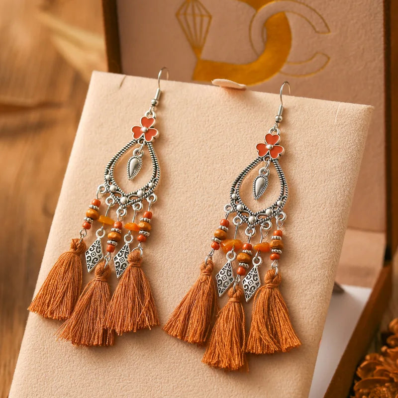 Boho Earrings Brown