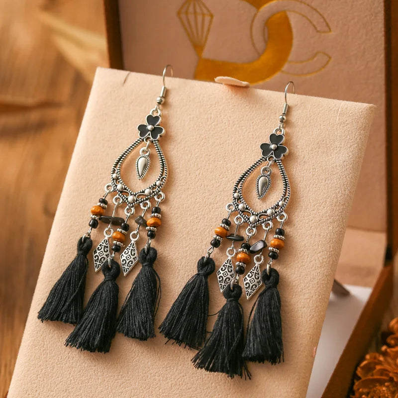 Boho Earrings Black