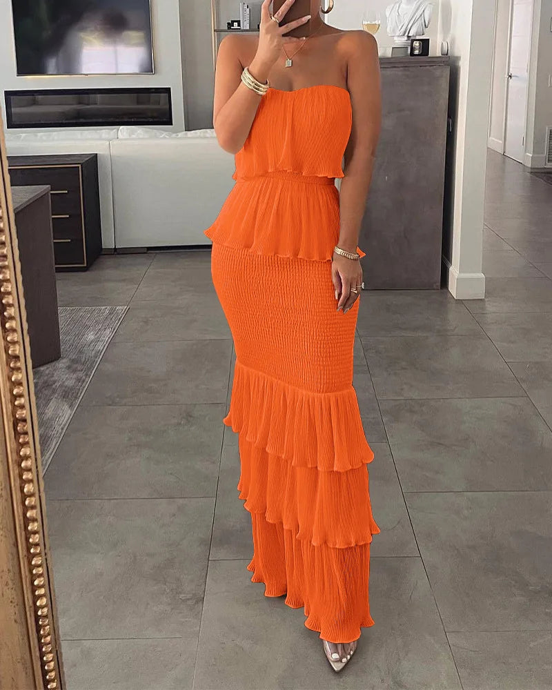 Boho Elegant Dress Orange