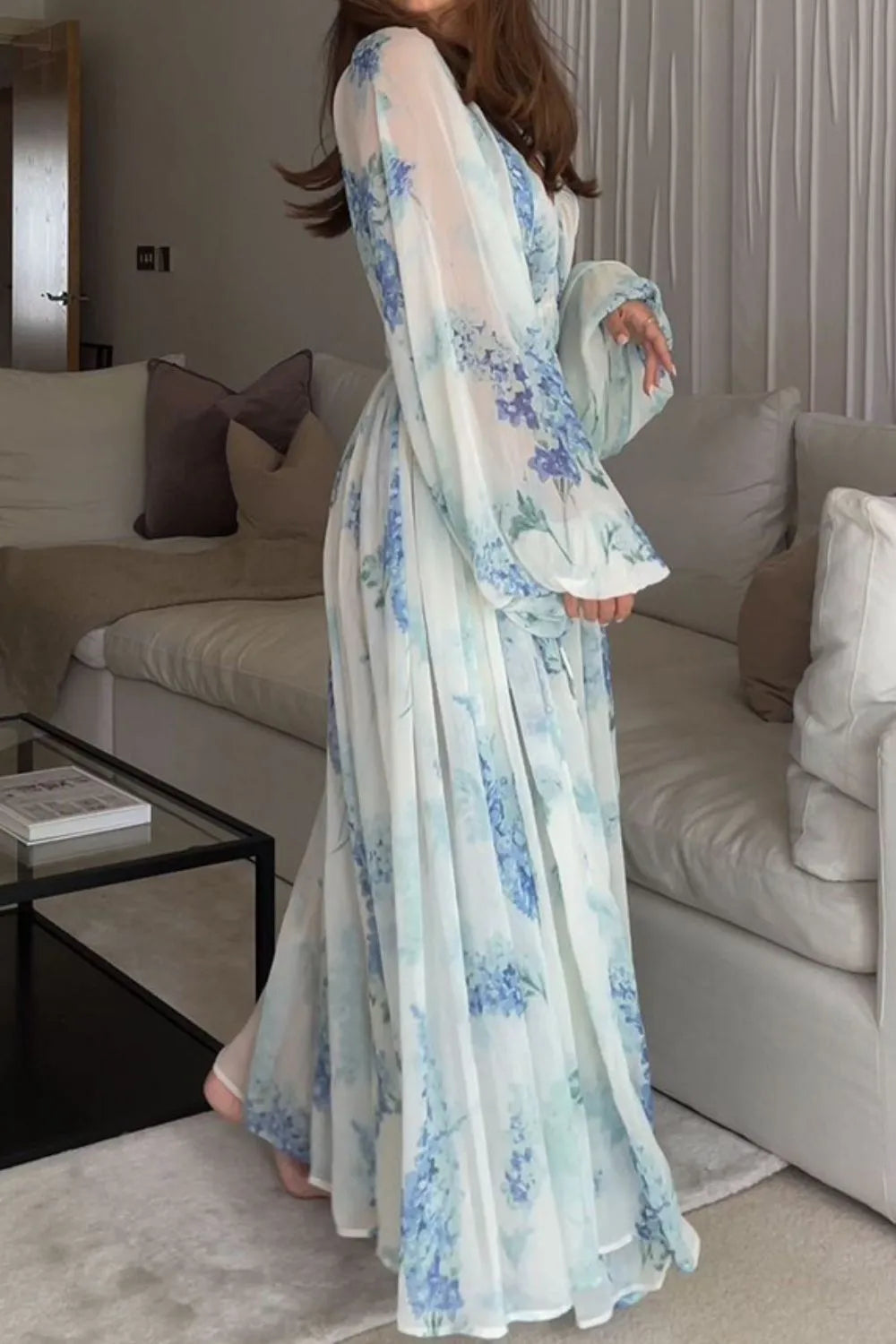 Boho Max Dress Light Blue