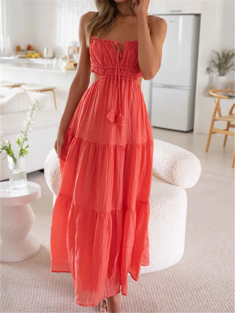 Boho Sling Dress Pink