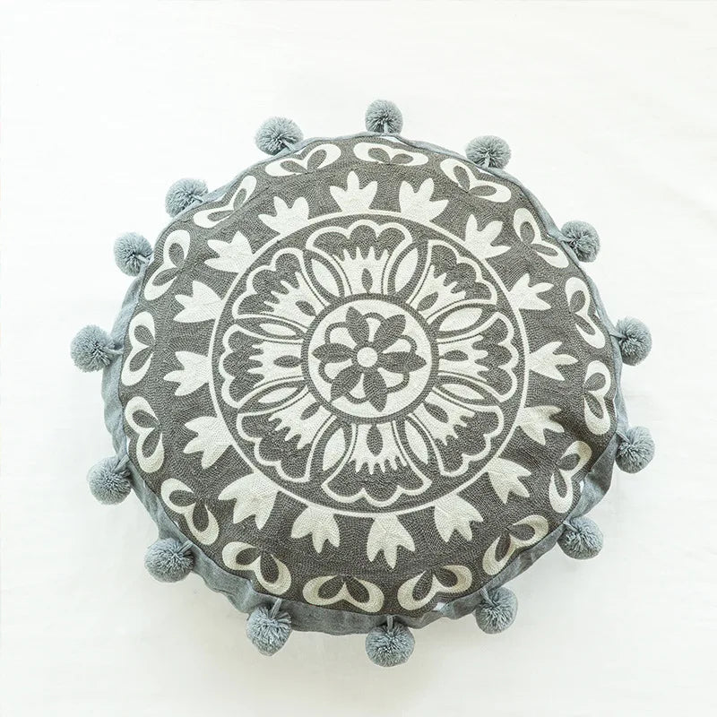 Boho Style Moroccan Cushion Green and Blue 45cm only pillowcase