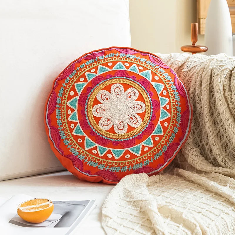 Boho Style Moroccan Cushion Red 45cm only pillowcase