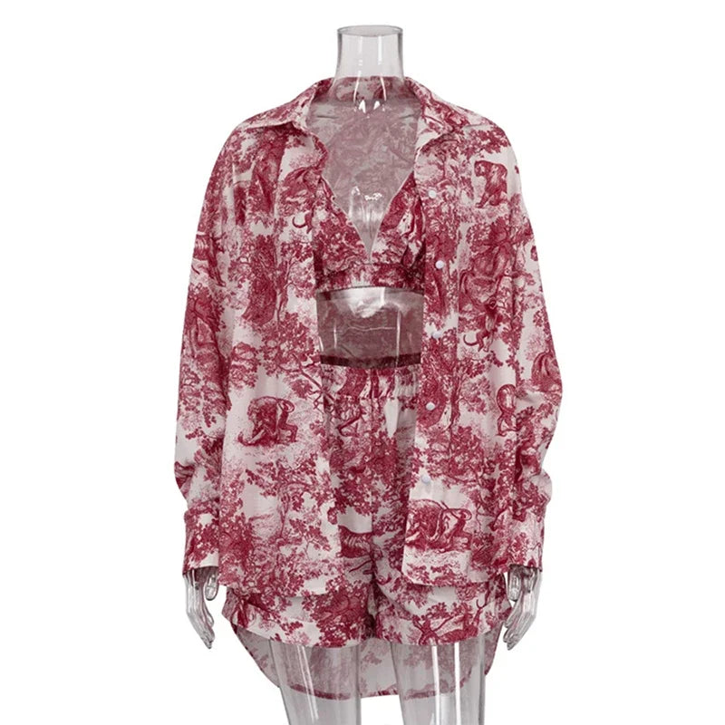 Bonnie Beachwear Set Red