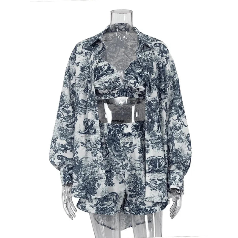 Bonnie Beachwear Set Blue