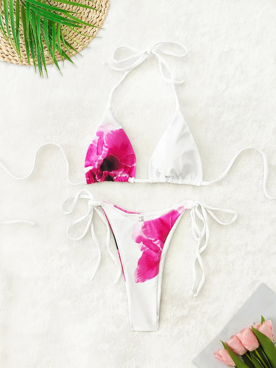 Brazilian Bikini & Skirt White