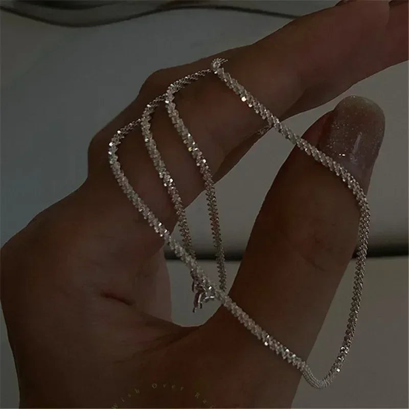 Clavicle Necklace Silvery