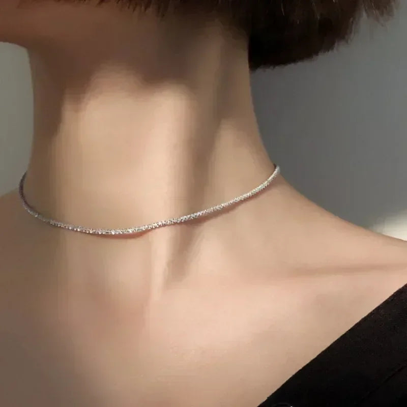 Clavicle Necklace Silvery