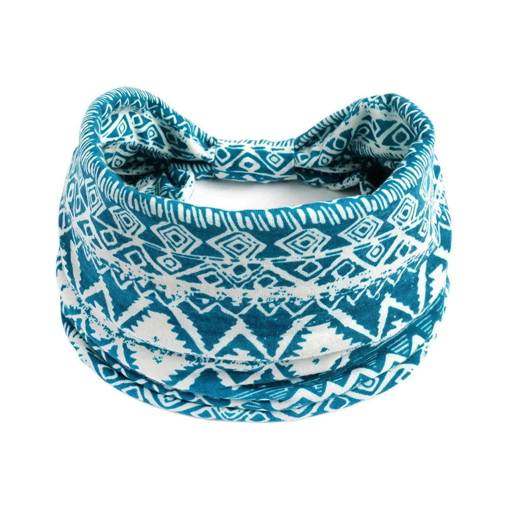 Cool Boho Headband Blue