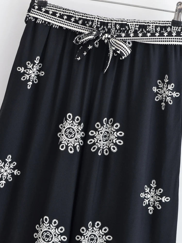 Cool Boho Hippy Pants Black