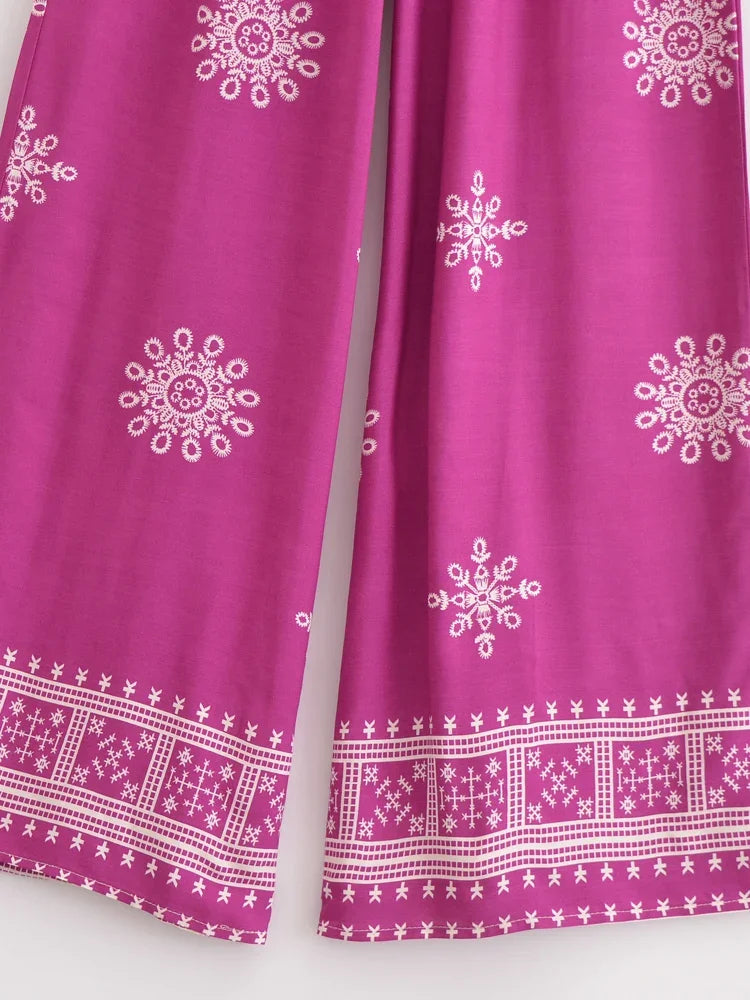 Cool Boho Hippy Pants Purple red