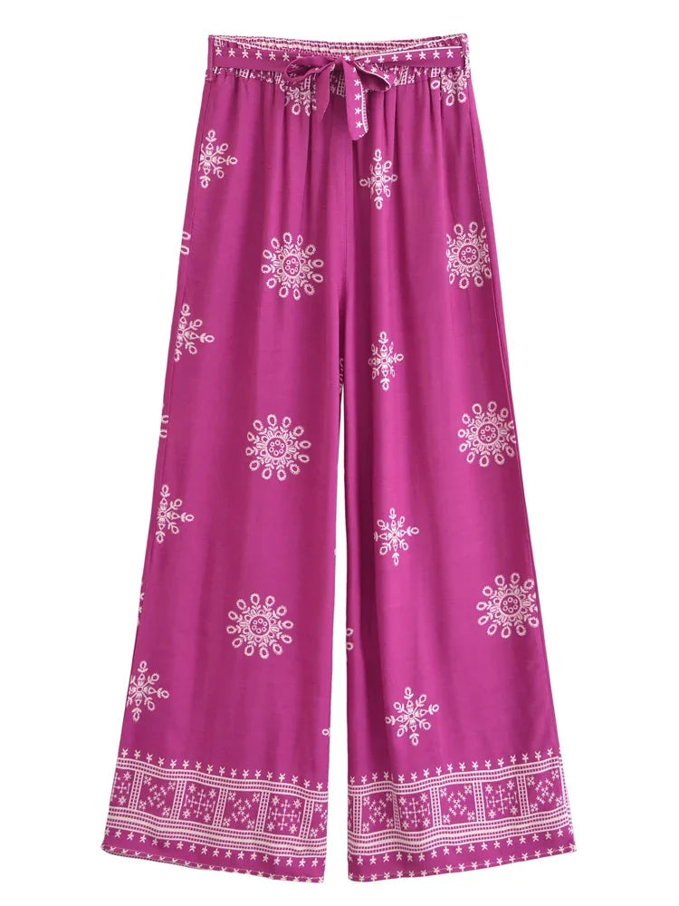 Cool Boho Hippy Pants Purple red