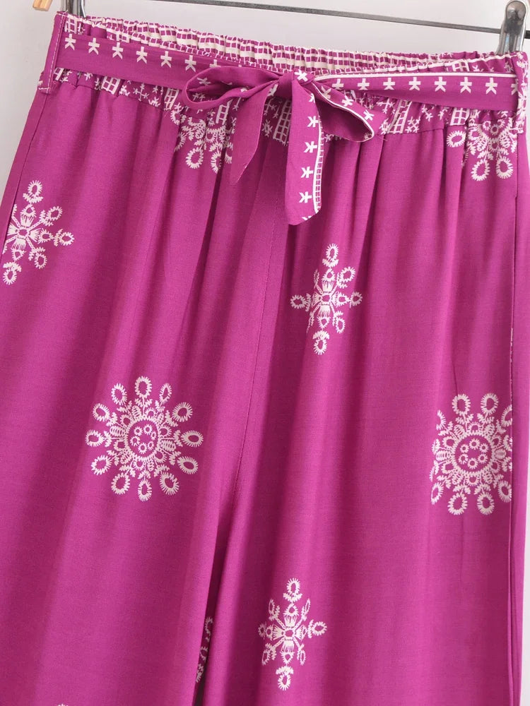 Cool Boho Hippy Pants Purple red