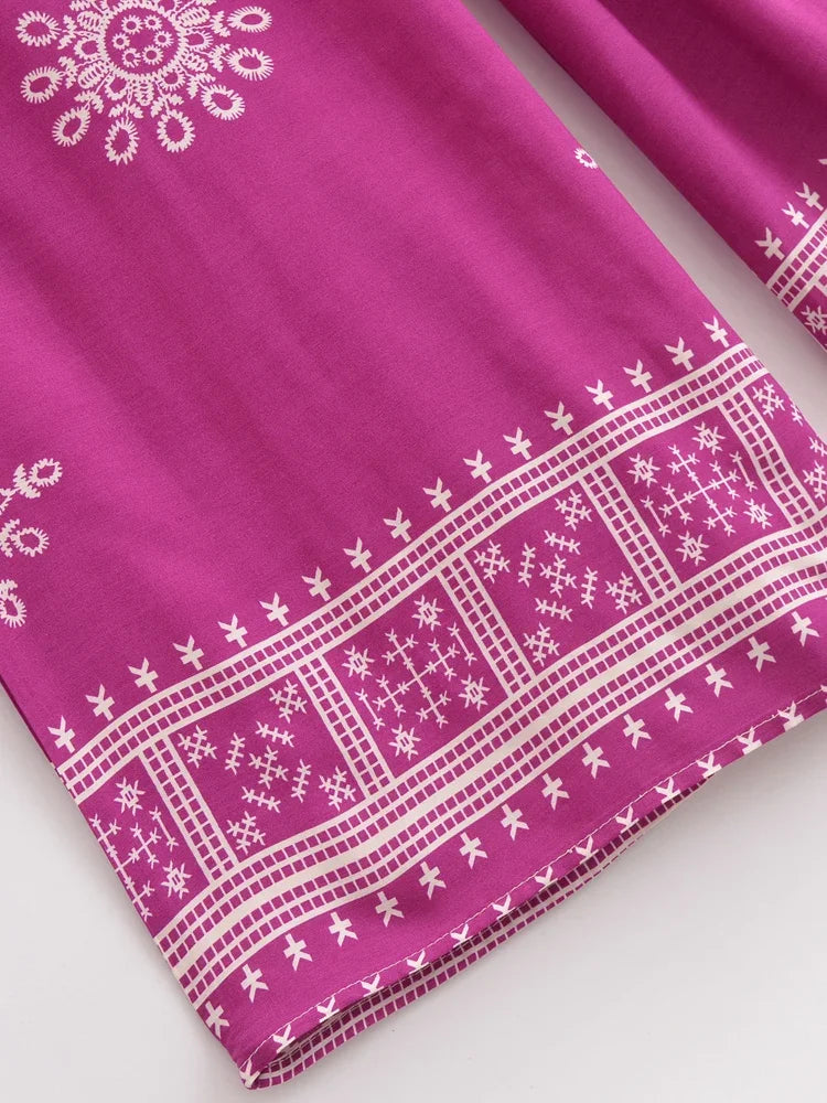 Cool Boho Hippy Pants Purple red