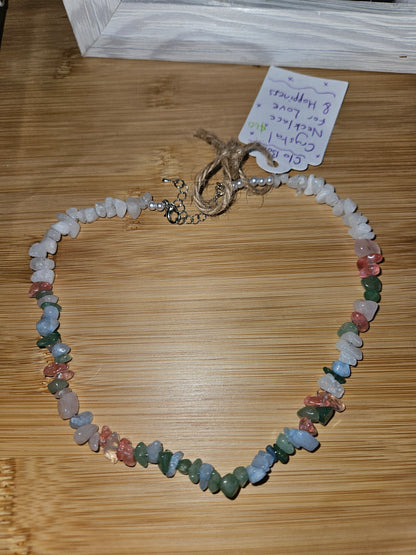 Collier en cristal Amour et Bonheur
