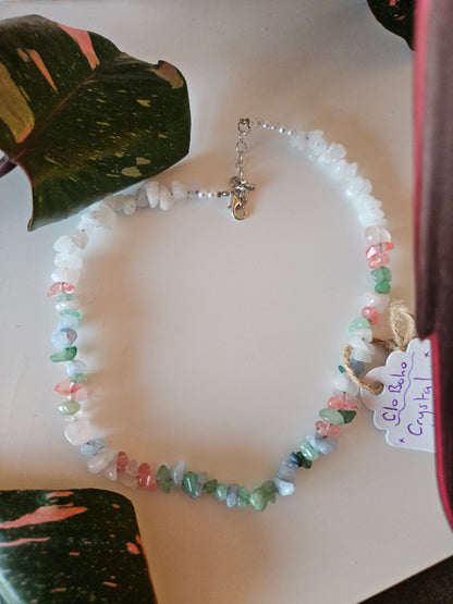 Collier en cristal Amour et Bonheur