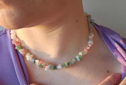 Collier en cristal Amour et Bonheur