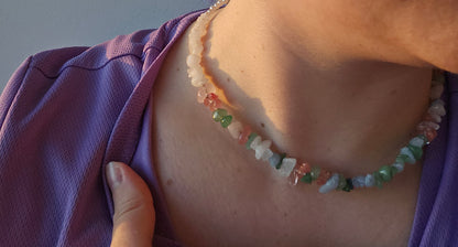 Collier en cristal Amour et Bonheur