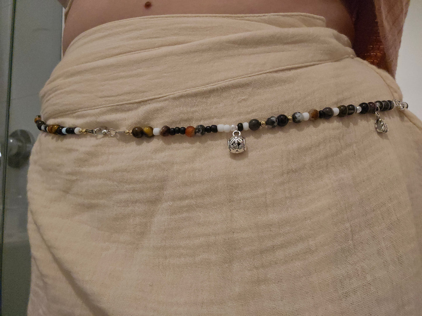 Crystal and Seed Bead Hip Chains! Happy Vibes