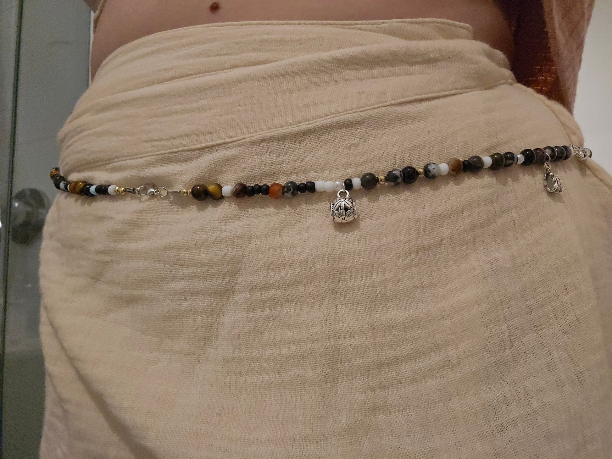 Crystal and Seed Bead Hip Chains! Happy Vibes