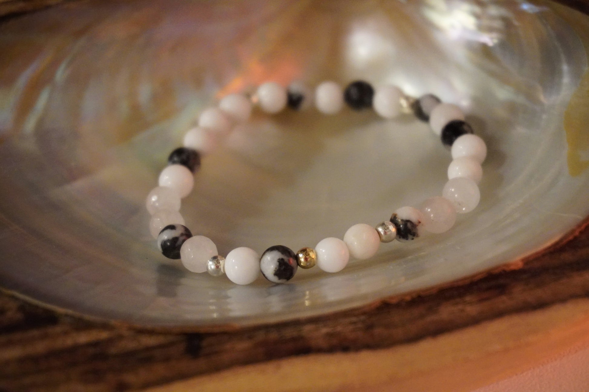 Gemstone Charm Bracelets! Fun & Individuality - White Jade - Zebra Jasper