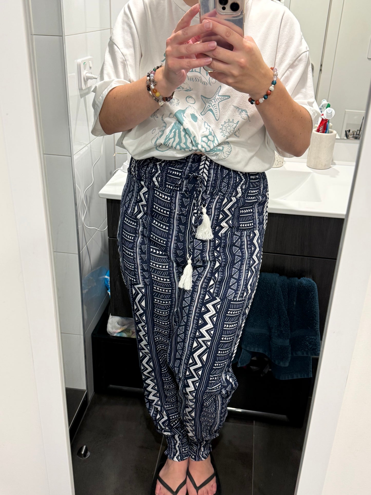 Geometric Print Pants