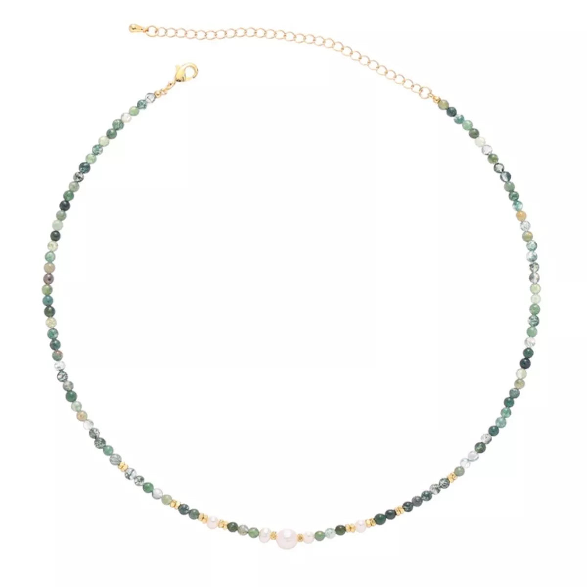 Freshwater Pearl & Abalone Pendant Necklace Gold One Size