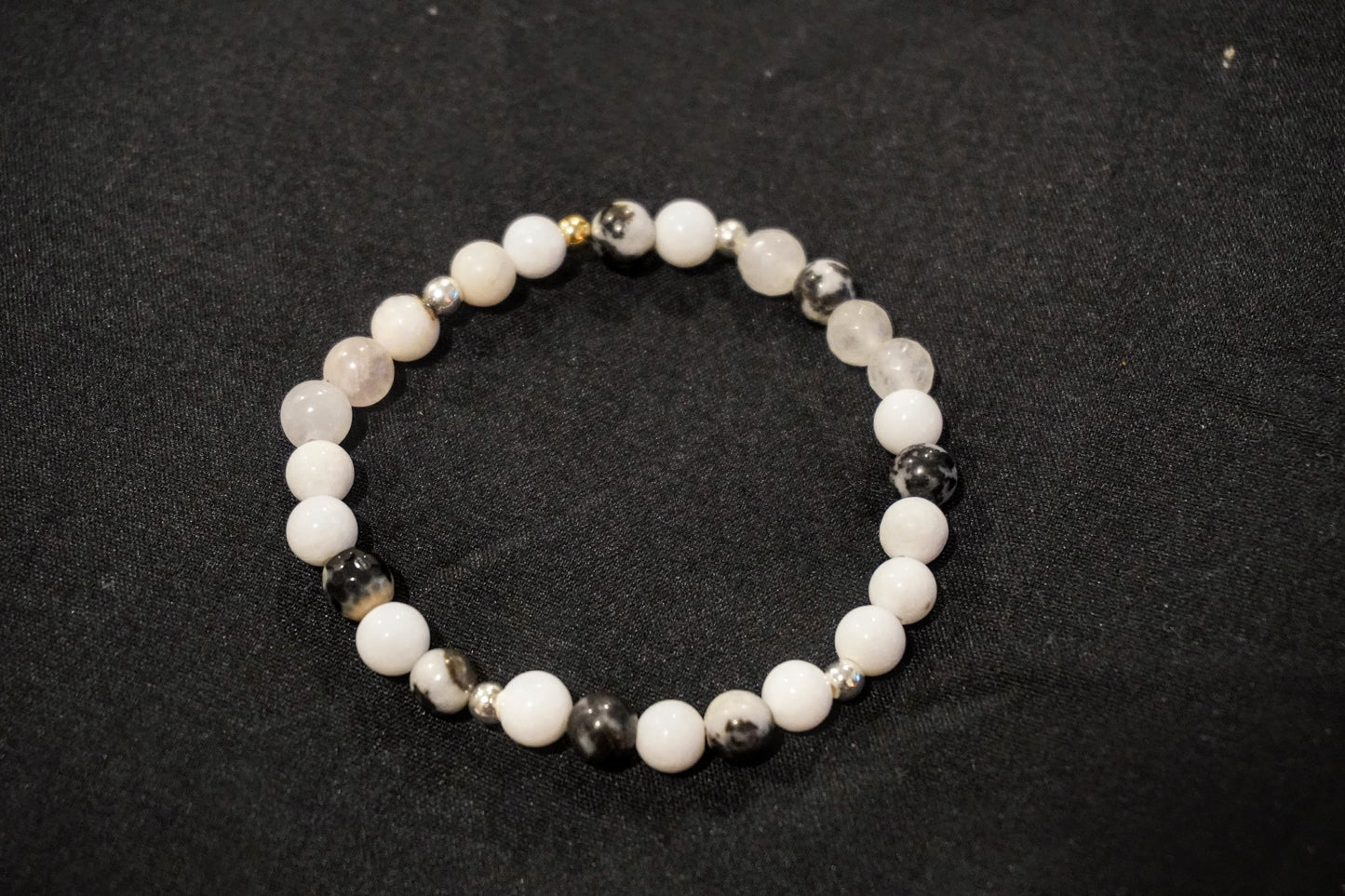 Gemstone Charm Bracelets! Fun & Individuality - White Jade - Zebra Jasper