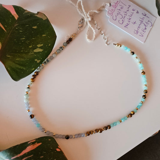 Gemstone Necklace for Strength & Vitality!