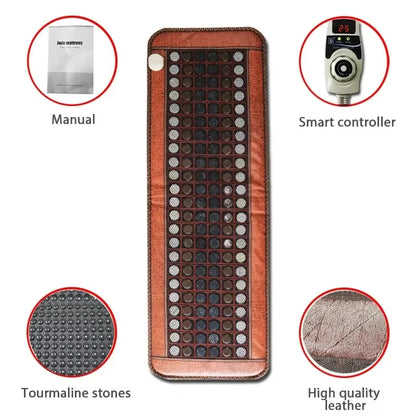 Jade, Tourmaline & Germanium Electric Heated Stone Pad