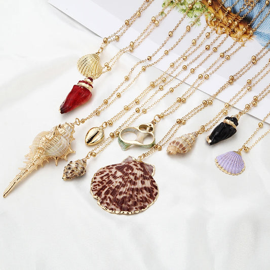 Gold-Plated Shell Necklaces