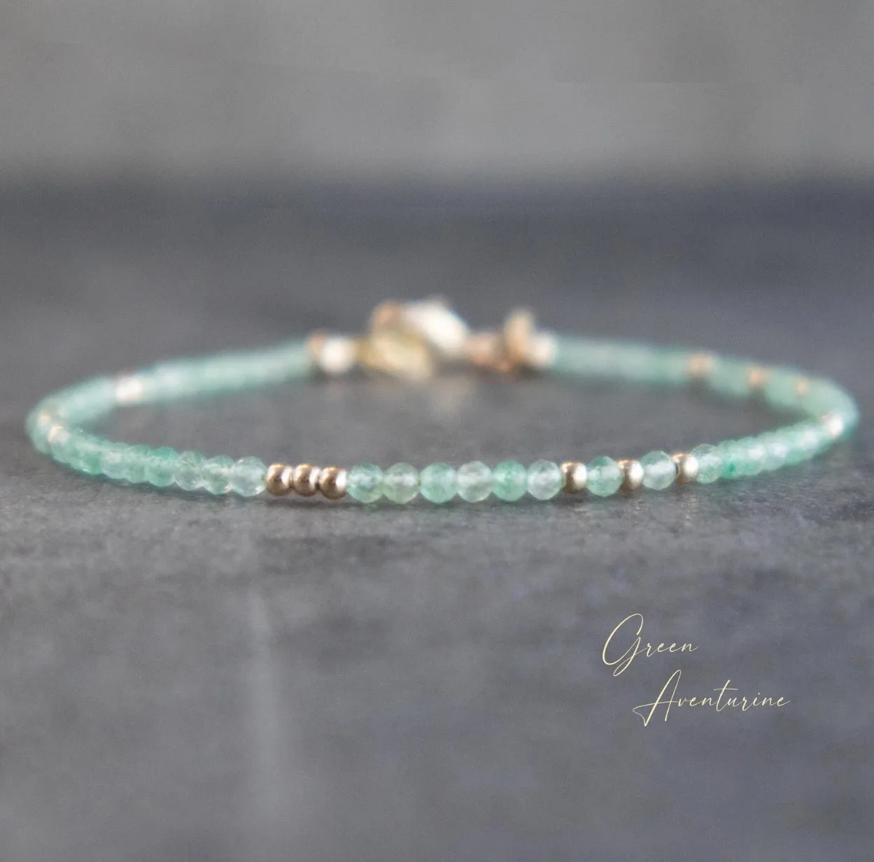 Handmade Metal Crystal Bracelet Green Aventurine
