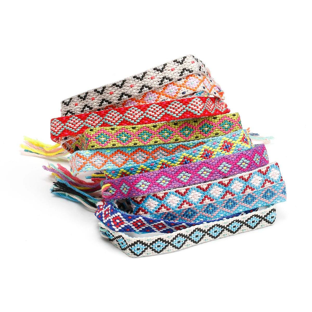 Handwoven Friendship Bracelets! Yellow Diamonds