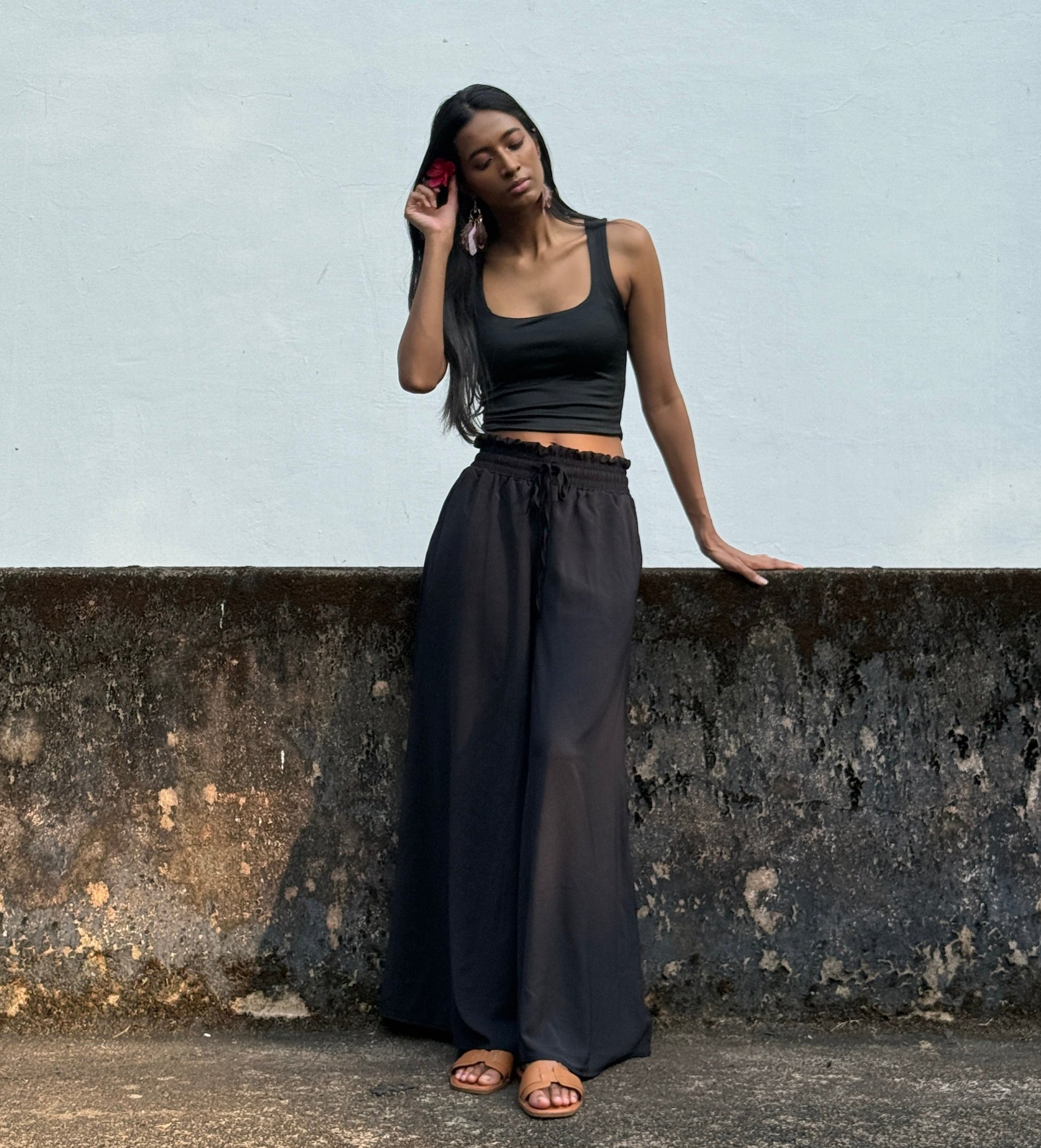 High Waist Cool Pants Black