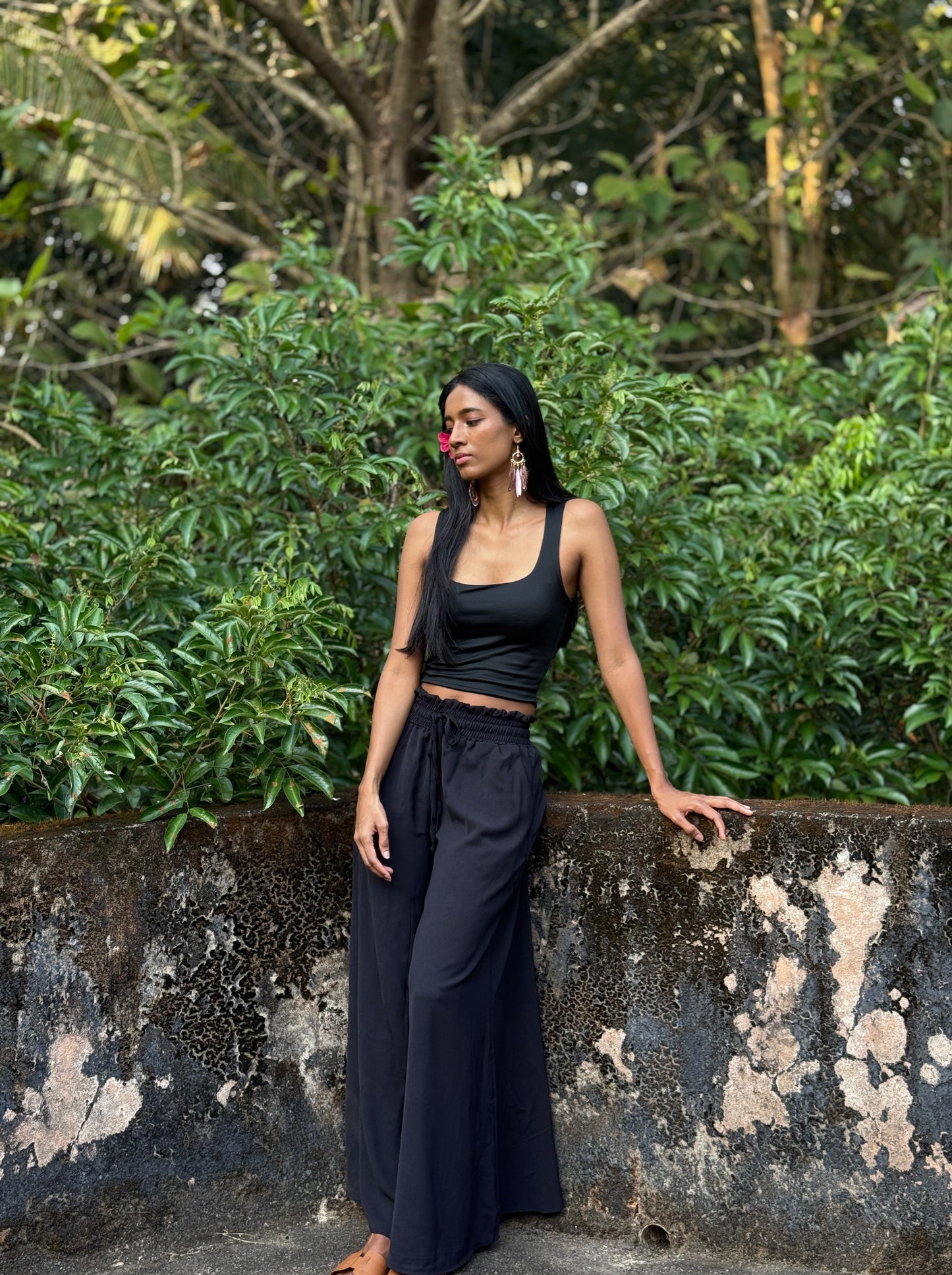 High Waist Cool Pants Black