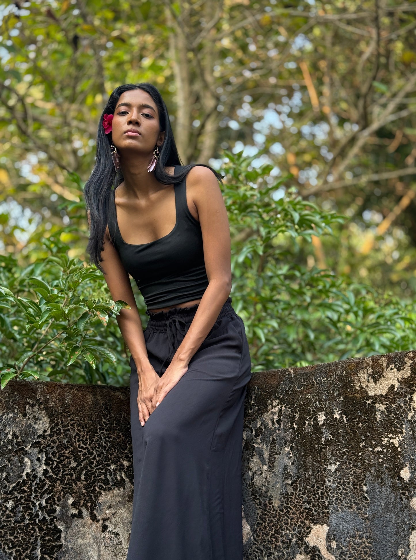 High Waist Cool Pants Black