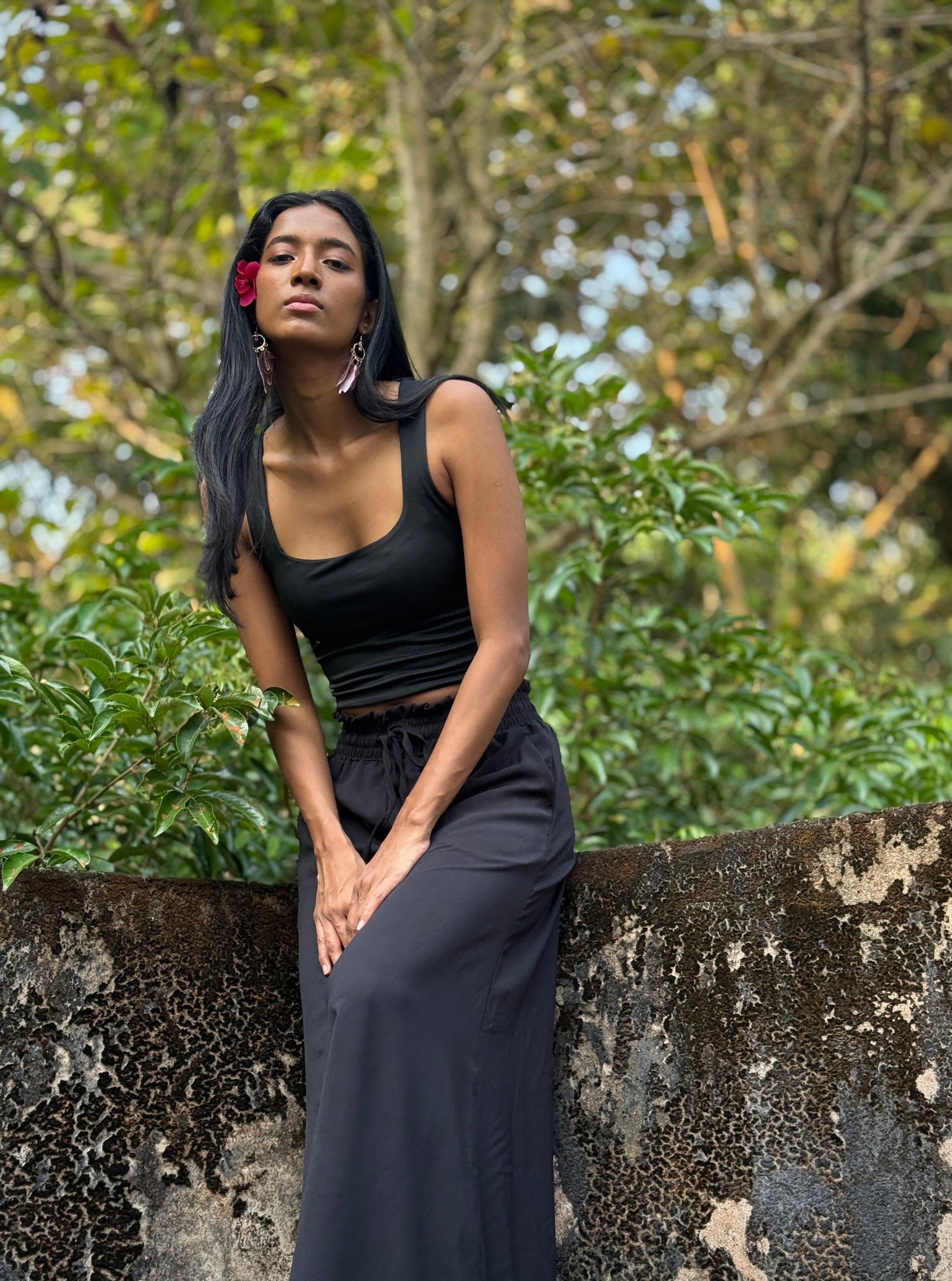 High Waist Cool Pants Black