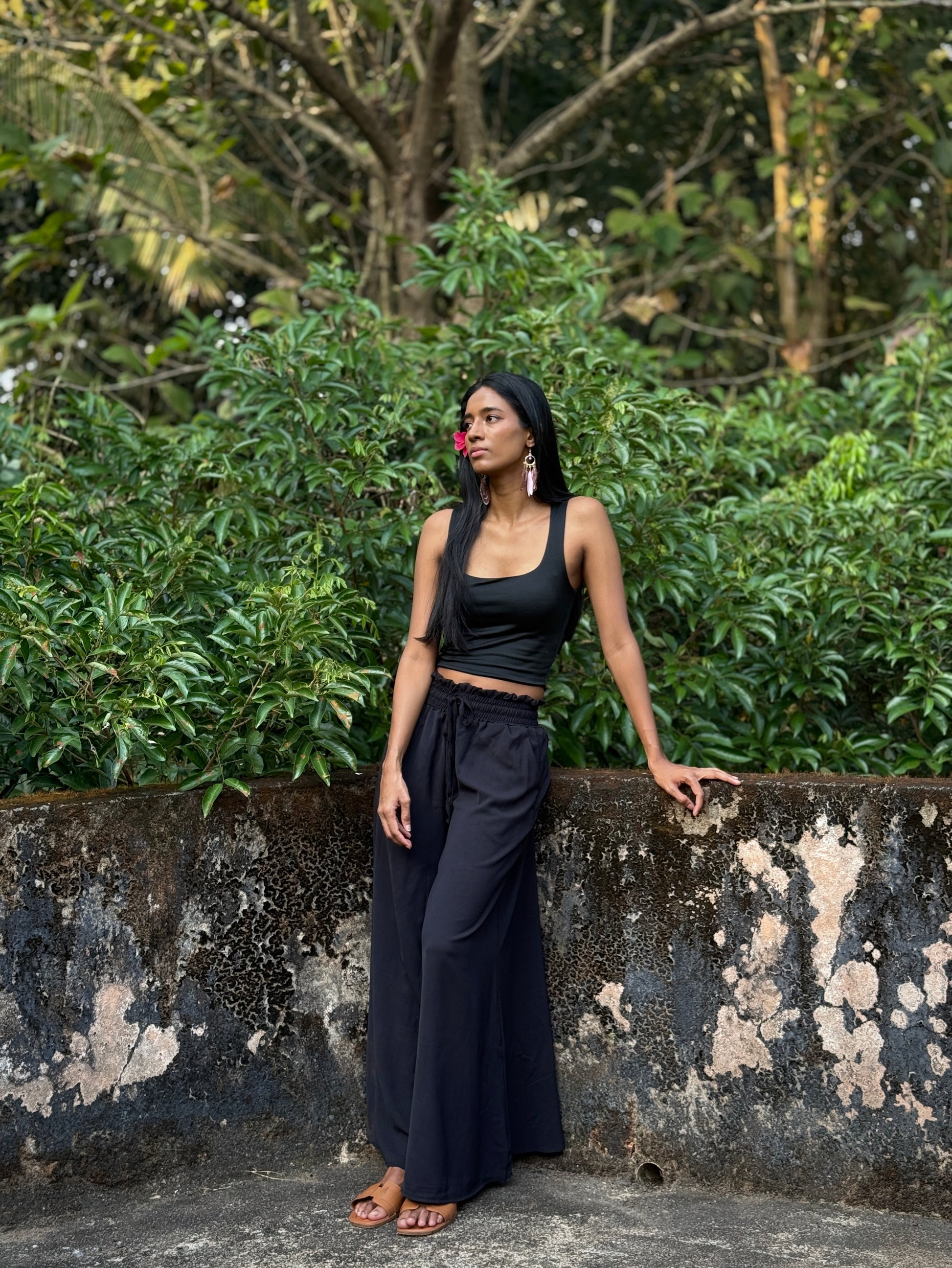 High Waist Cool Pants Black