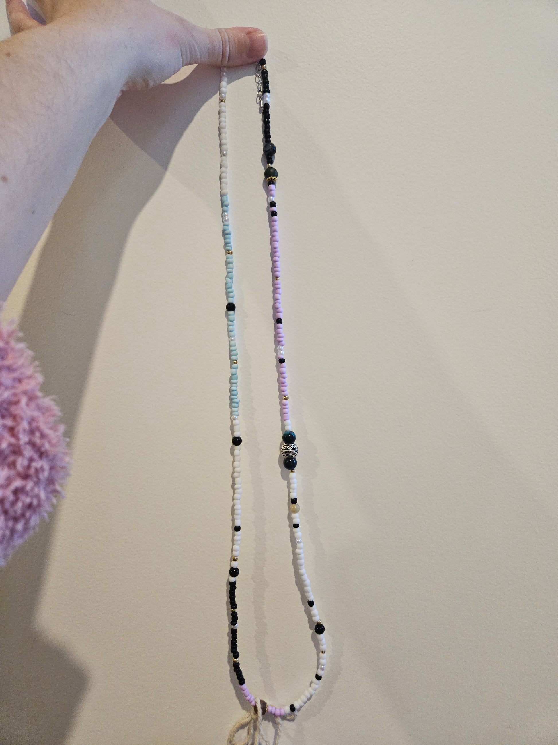 Crystal and Seed Bead Hip Chains! Happy Vibes