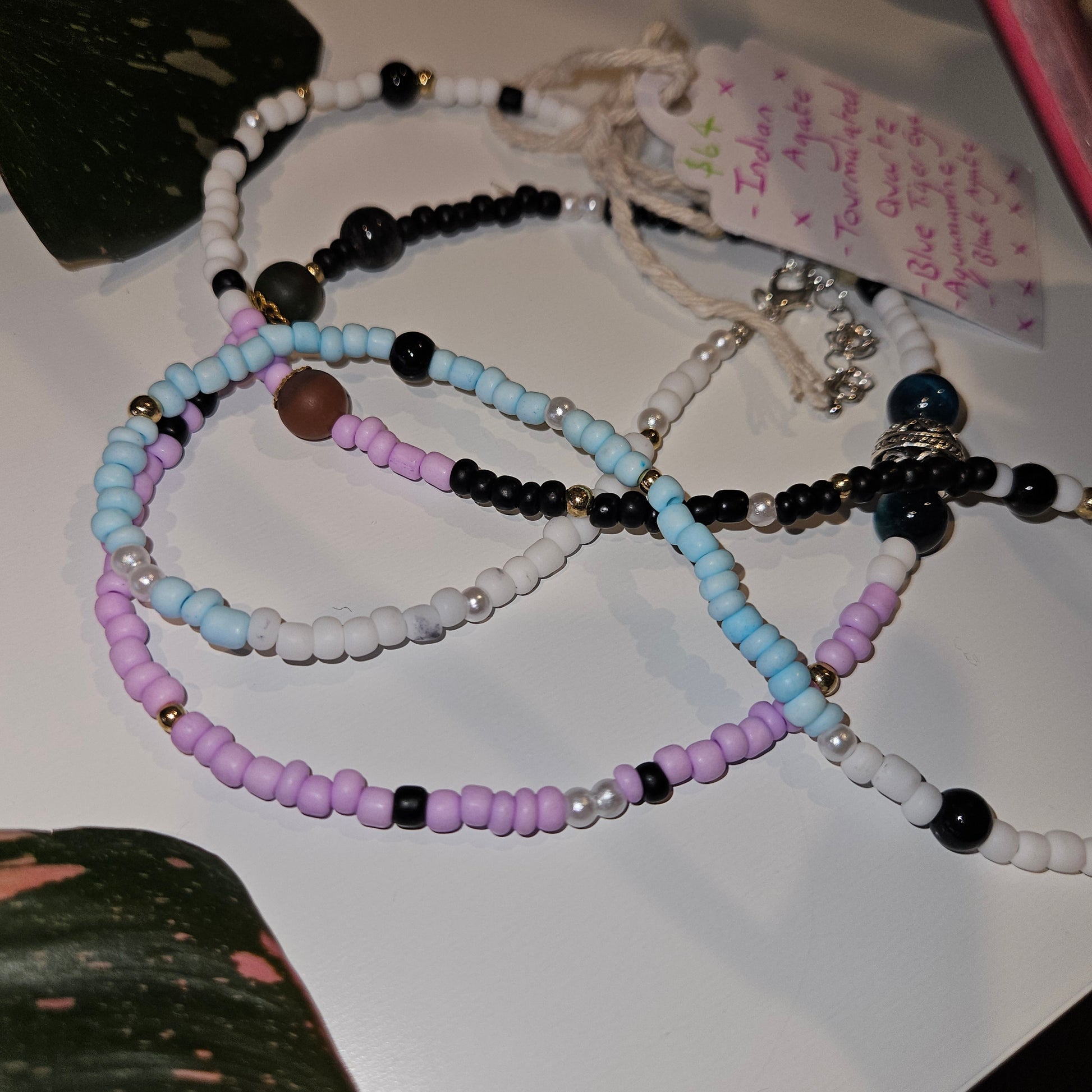 Crystal and Seed Bead Hip Chains! Happy Vibes