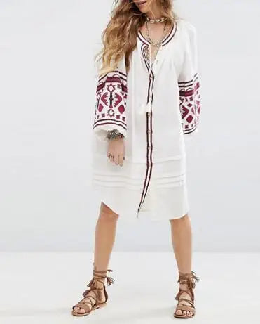 Hippy Tunic Dress Ivory