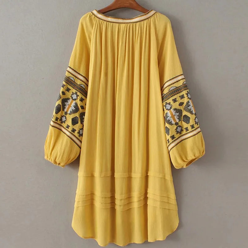 Hippy Tunic Dress Gold