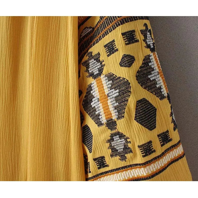 Hippy Tunic Dress Gold