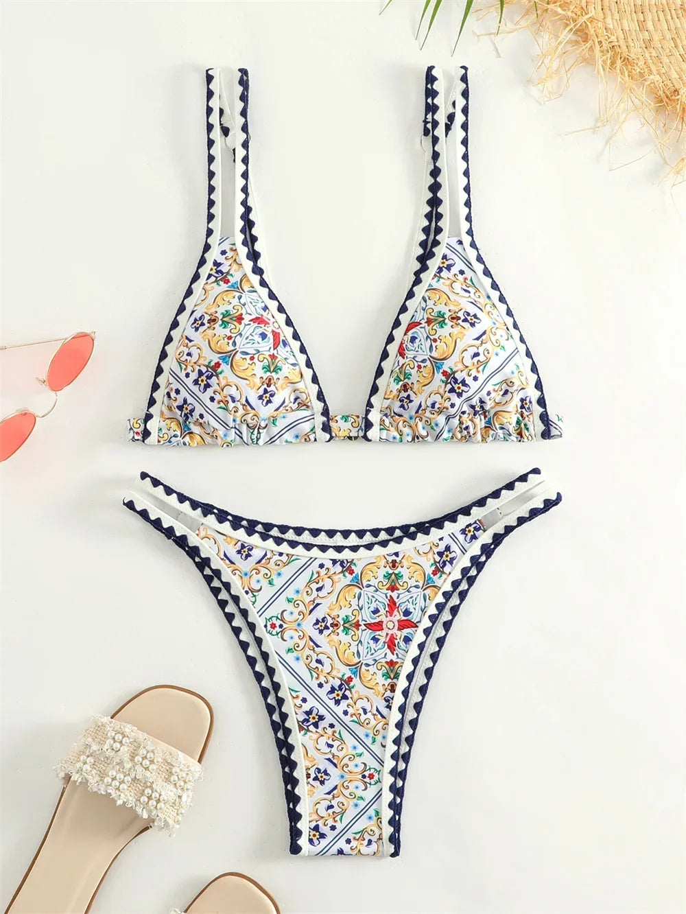 Kawaii Boho Bikini Black border