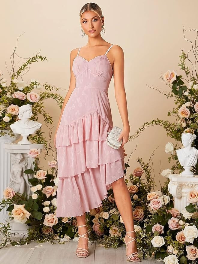 Pink Midi Flair Dress