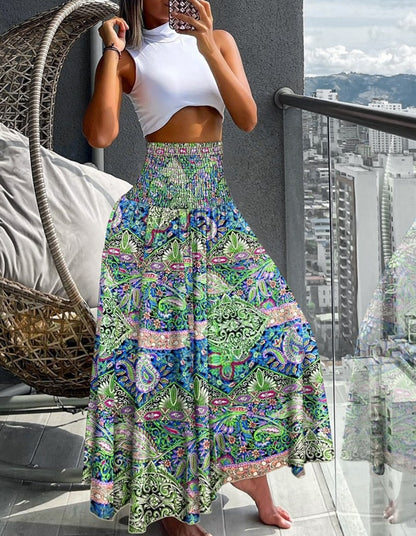 High Waist Boho Skirt