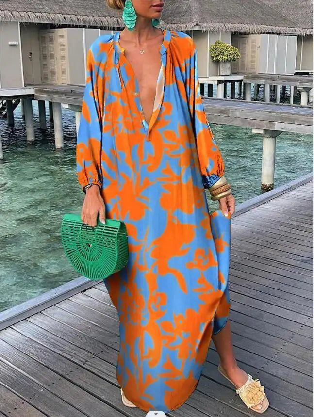 Oversized Boho Dress Orange