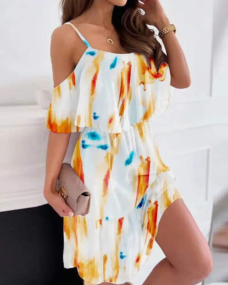 Pretty-Casual Go Out Dress Yellow