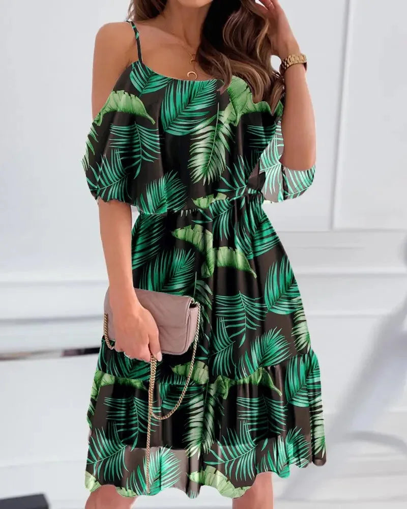 Pretty-Casual Go Out Dress Green