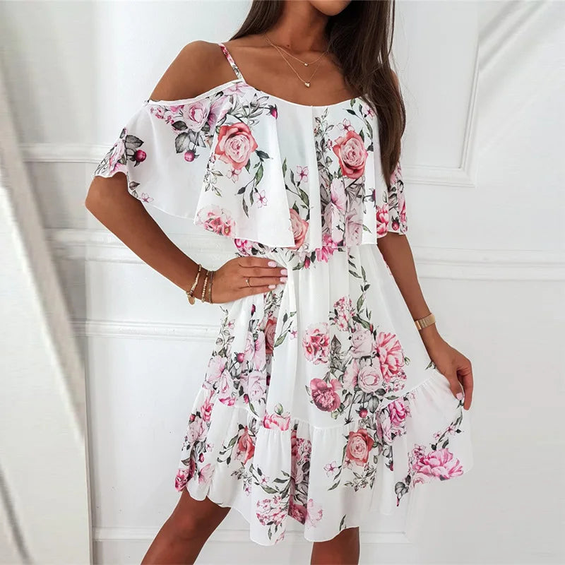 Pretty-Casual Go Out Dress White